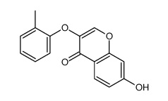 7-hydroxy-3-(2-methylphenoxy)chromen-4-one结构式