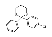 2-(4-chlorophenyl)-2-phenyl-1,3-dithiane Structure