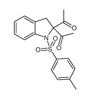 1,1'-(1-tosylindoline-2,2-diyl)diethanone结构式