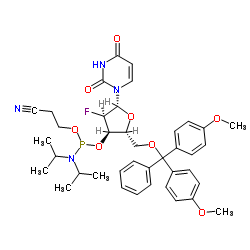 DMT-2′Fluoro-dU Phosphoramidite结构式