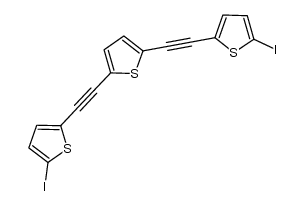 2,5-[2,2'-(5,5'-diiodo)bisthienyl]bisethynylthiophene Structure