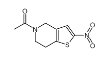 1-(2-nitro-6,7-dihydro-4H-thieno[3,2-c]pyridin-5-yl)ethanone结构式