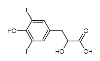 (+/-)-2-hydroxy-3-(4-hydroxy-3,5-diiodo-phenyl)-propionic acid结构式