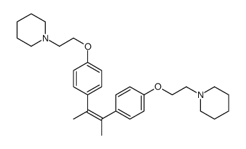 1-[2-[4-[(E)-3-[4-(2-piperidin-1-ylethoxy)phenyl]but-2-en-2-yl]phenoxy]ethyl]piperidine结构式
