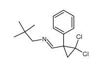 N-((2,2-dichloro-1-phenylcyclopropyl)methylene)-2,2-dimethylpropan-1-amine Structure