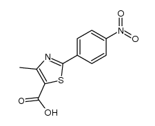 4-methyl-2-(4-nitrophenyl)-1,3-thiazole-5-carboxylic acid结构式