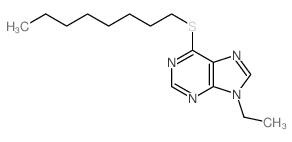 9H-Purine,9-ethyl-6-(octylthio)-结构式