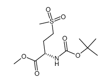 (S)-methyl 2-(tert-butoxycarbonylamino)-4-(methylsulfonyl)butanoate结构式