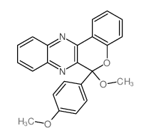 6H-[1]Benzopyrano[3,4-b]quinoxaline,6-methoxy-6-(4-methoxyphenyl)- Structure