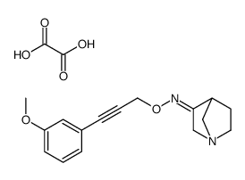 (E)-N-[3-(3-methoxyphenyl)prop-2-ynoxy]-1-azabicyclo[2.2.1]heptan-3-imine,oxalic acid Structure