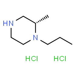 (S)-2-甲基-1-丙基哌嗪盐酸盐结构式