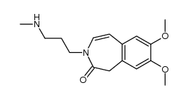 7,8-dimethoxy-3-[3-(methylamino)propyl]-1,3-dihydro-2H-3-benzazepin-2-one结构式