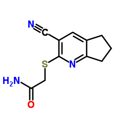 2-[(3-Cyano-6,7-dihydro-5H-cyclopenta[b]pyridin-2-yl)sulfanyl]acetamide结构式