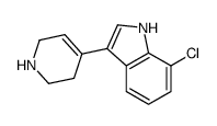 7-chloro-3-(1,2,3,6-tetrahydropyridin-4-yl)-1H-indole Structure