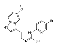 1-(5-bromopyridin-2-yl)-3-[2-(5-methoxy-1H-indol-3-yl)ethyl]thiourea结构式