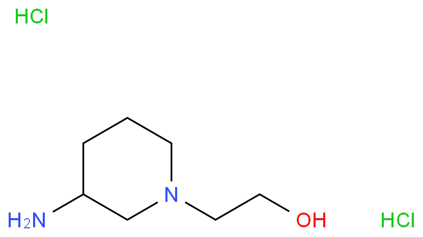 2-(3-aminopiperidin-1-yl)ethan-1-ol dihydrochloride Structure