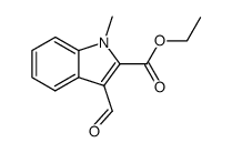 Ethyl 3-Formyl-1-Methyl-1H-indole-2-carboxylate结构式