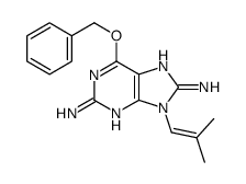 9-(2-methylprop-1-enyl)-6-phenylmethoxypurine-2,8-diamine结构式