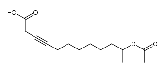 11RS-acetoxydodec-3-ynoic acid Structure