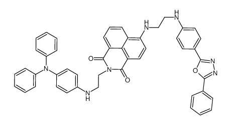 2-2-(4-Diphenylaminophenylamino)ethyl-6-{2-4-(5-phenyl-1,3,4oxadiazol-2-yl)-phenylaminoethylamino}-benzodeisoquinoline-1,3-dione structure