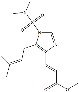 3-[1-Dimethylsulfamoyl-5-(3-methyl-but-2-enyl)-1H-imidazol-4-yl]-acrylic acid methyl ester Structure