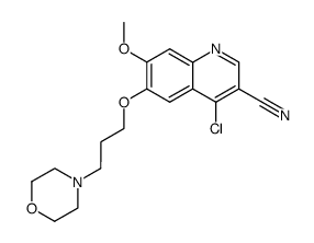 4-chloro-7-methoxy-6-(3-morpholin-4-yl-propoxy)-quinoline-3-carbonitrile结构式