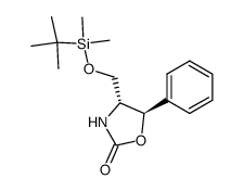 (4R,5R)-4-(((tert-butyldimethylsilyl)oxy)methyl)-5-phenyloxazolidin-2-one Structure