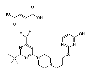 (E)-but-2-enedioic acid,2-[3-[4-[2-tert-butyl-6-(trifluoromethyl)pyrimidin-4-yl]piperazin-1-yl]propylsulfanyl]-1H-pyrimidin-6-one picture