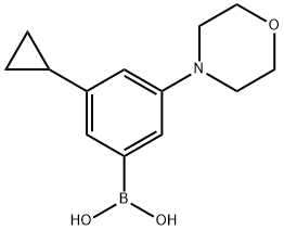 3-Cyclopropyl-5-(morpholino)phenylboronic acid Structure