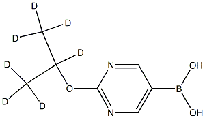 (2-((propan-2-yl-d7)oxy)pyrimidin-5-yl)boronic acid结构式