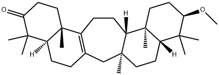 3α-Methoxy-C(14a)-homo-27-norgammacer-13-en-21-one结构式