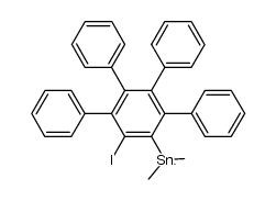 (CH3)3SnC6(C6H5)4-o-I Structure