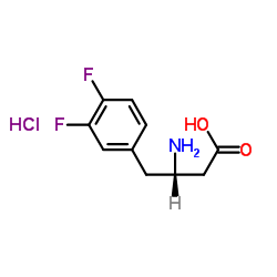 (S)-3-AMINO-3-(3,4-DIFLUOROPHENYL)BUTANOIC ACID HYDROCHLORIDE structure