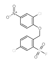 Benzenesulfonylfluoride, 5-chloro-2-[(2-chloro-4-nitrophenoxy)methyl]- Structure