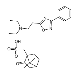 (1S)-2-oxobornane-10-sulphonic acid, compound with N,N-diethyl-3-phenyl-1,2,4-oxadiazole-5-ethylamine (1:1)结构式