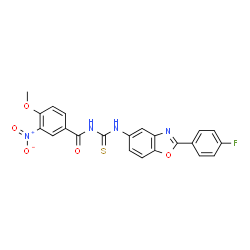 N-{[2-(4-Fluorophenyl)-1,3-benzoxazol-5-yl]carbamothioyl}-4-methoxy-3-nitrobenzamide Structure