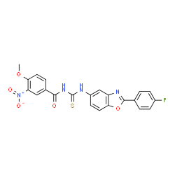 N-{[2-(4-Fluorophenyl)-1,3-benzoxazol-5-yl]carbamothioyl}-4-methoxy-3-nitrobenzamide结构式