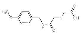 2-((2-[(4-METHOXYBENZYL)AMINO]-2-OXOETHYL)SULFANYL)ACETIC ACID结构式