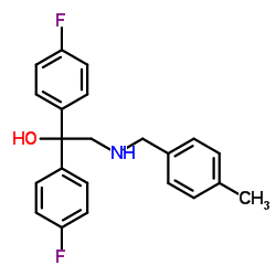 1,1-Bis(4-fluorophenyl)-2-[(4-methylbenzyl)amino]ethanol结构式