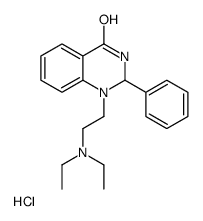1-[2-(diethylamino)ethyl]-2-phenyl-2,3-dihydroquinazolin-4-one,hydrochloride结构式