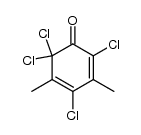 2,4,6,6-tetrachloro-3,5-dimethyl-cyclohexa-2,4-dienone Structure