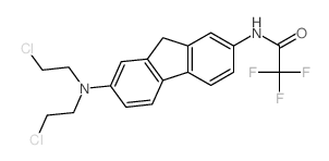 N-[7-[bis(2-chloroethyl)amino]-9H-fluoren-2-yl]-2,2,2-trifluoro-acetamide结构式