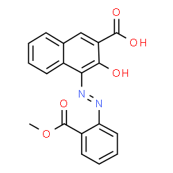 3-hydroxy-4-[[2-(methoxycarbonyl)phenyl]azo]-2-naphthoic acid Structure