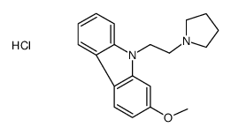 2-methoxy-9-(2-pyrrolidin-1-ium-1-ylethyl)carbazole,chloride Structure