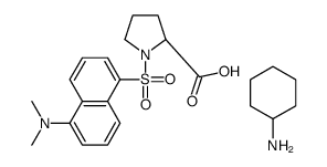 cyclohexanamine,(2S)-1-[5-(dimethylamino)naphthalen-1-yl]sulfonylpyrrolidine-2-carboxylic acid Structure