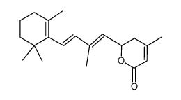 4-methyl-6-[(1E,3E)-2-methyl-4-(2,6,6-trimethylcyclohex-1-en-1-yl)buta-1,3-dien-1-yl]-5,6-dihydro-2H-pyran-2-one Structure