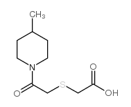 [2-(4-Methyl-piperidin-1-yl)-2-oxo-ethylsulfanyl]-acetic acid Structure