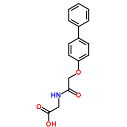N-[(4-Biphenylyloxy)acetyl]glycine结构式