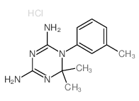 6,6-dimethyl-1-(3-methylphenyl)-1,3,5-triazine-2,4-diamine结构式