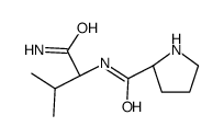 (2S)-N-[(2S)-1-amino-3-methyl-1-oxobutan-2-yl]pyrrolidine-2-carboxamide结构式